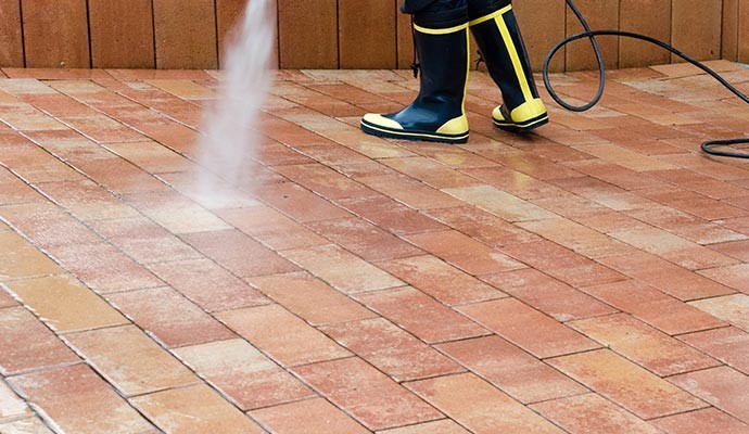 Brick paver cleaning