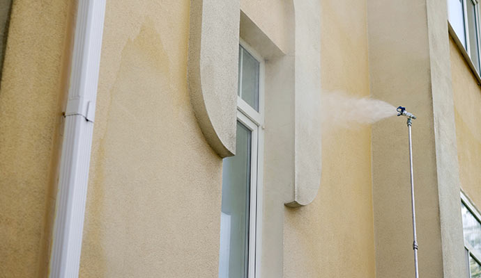 Church exterior soft washing