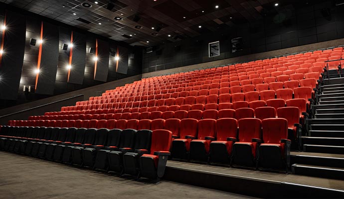 Clean and modern interior of a theater