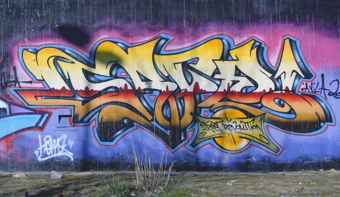 graffiti on the wall