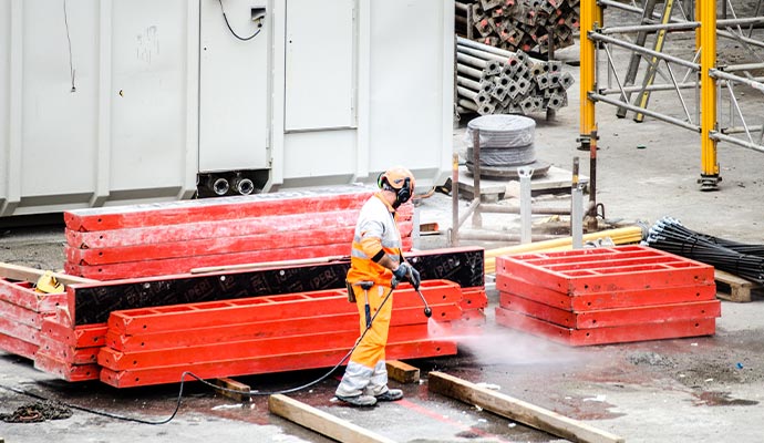 Post construction site cleaning