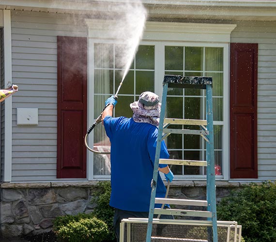 Property pressure washing