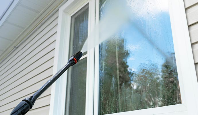 Cleaning residential window