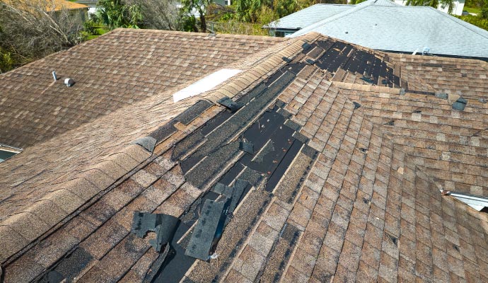 Broken shingles