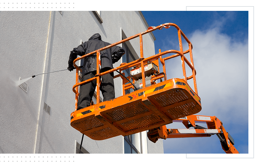 commercial building pressure washing