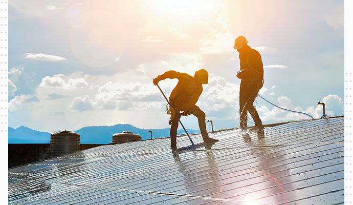 commercial roof soft washing