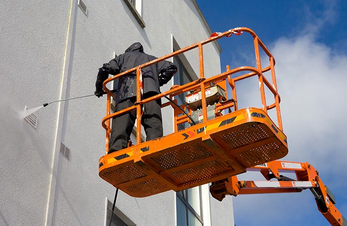 Cleaners keep commercial property sparkling.